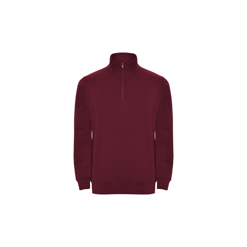SUDADERA CON MEDIA CREMALLERA A TONO Y CUELLO ALTO